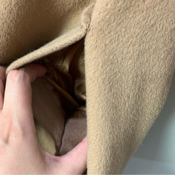 [Talbots] Women's Camel Tan Preppy Wool Blend Heavy Pea Coat Jacket - Picture 8 of 10